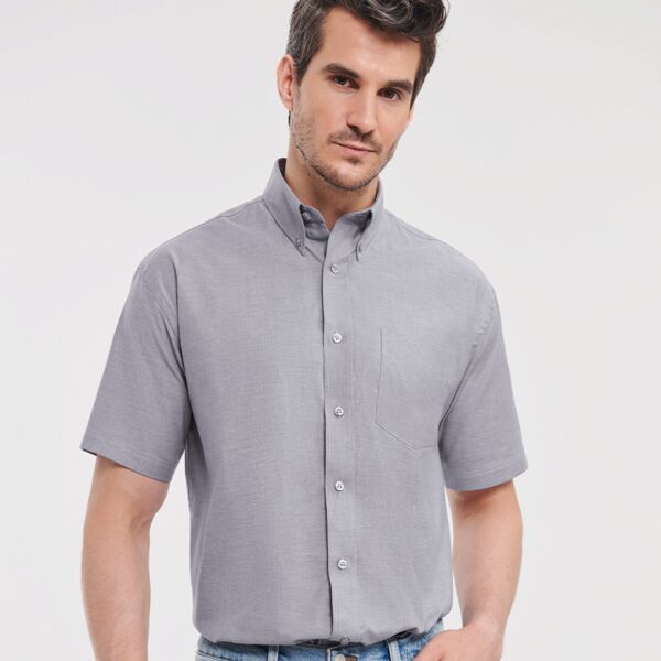 Newson Russell Collection Short Sleeve Easy Care Oxford Shirt Thumbnail